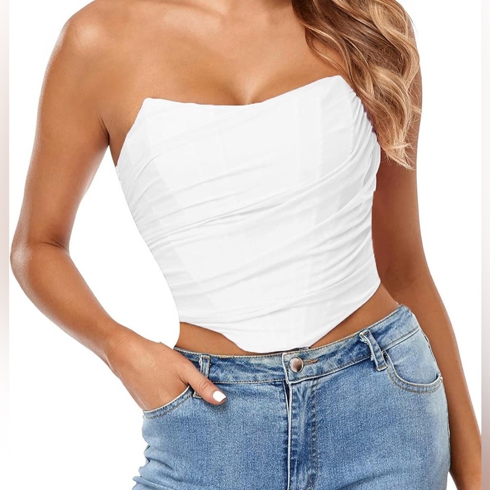 New White Corset Top